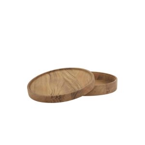 Deco box acacia wood natural L